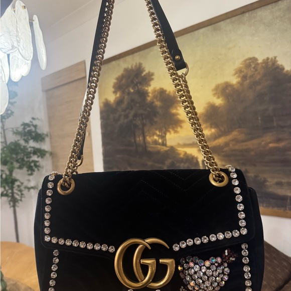 Gucci Black Shoulder Bag with Gold and Silver Accents - Picture 2 of 12